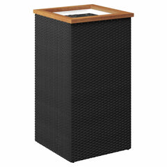 vidaXL Planter | Black, Brown | PE rattan, powder-coated steel, plastic | Medium 2