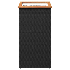 vidaXL Planter | Black, Brown | PE rattan, powder-coated steel, plastic | Medium 3