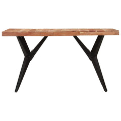 vidaXL Dining Table Black 140x70x76 cm Solid Wood Acacia 2