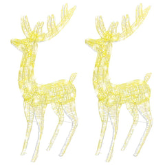 XXL Acrylic Christmas Reindeers 250 LED 180 cm 2 pcs Width 96 cm Warm white