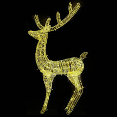 XXL Acrylic Christmas Reindeers LED Width Warm white