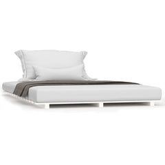 vidaXL Bed Frame without Mattress White 120x200 cm Solid Wood Pine 2
