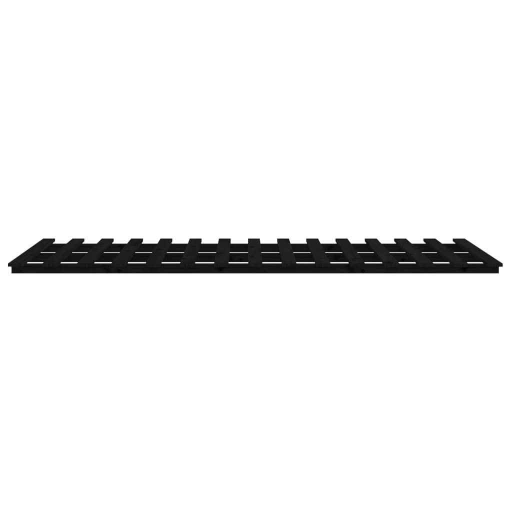 Bed Frame without Mattress Solid Wood Pine Length 190 cm Black 90 cm