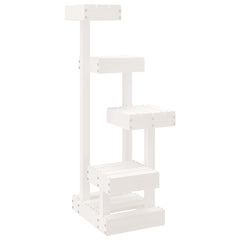 vidaXL Cat Tree White 45.5x49x103 cm Solid Wood Pine 2