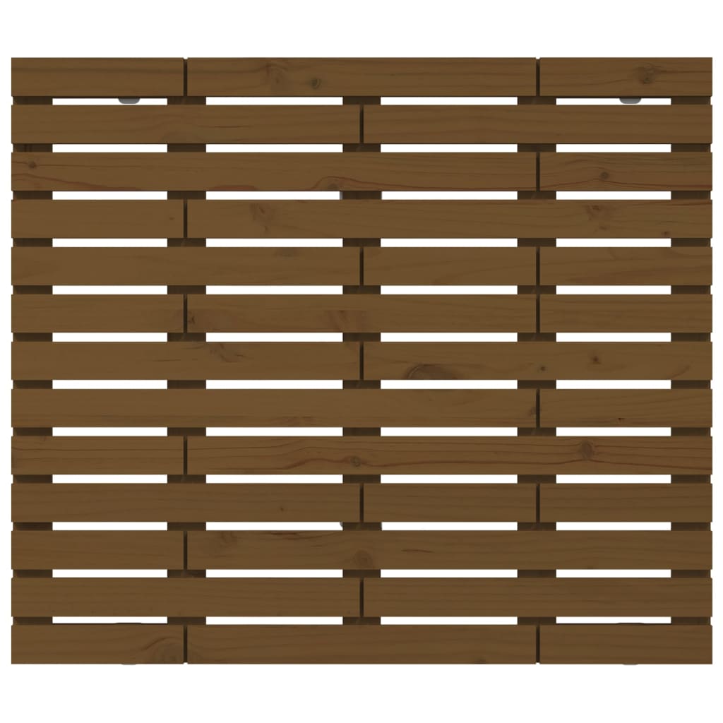 vidaXL Wall Headboard Honey Brown 106x3x91.5 cm Solid Wood Pine 4