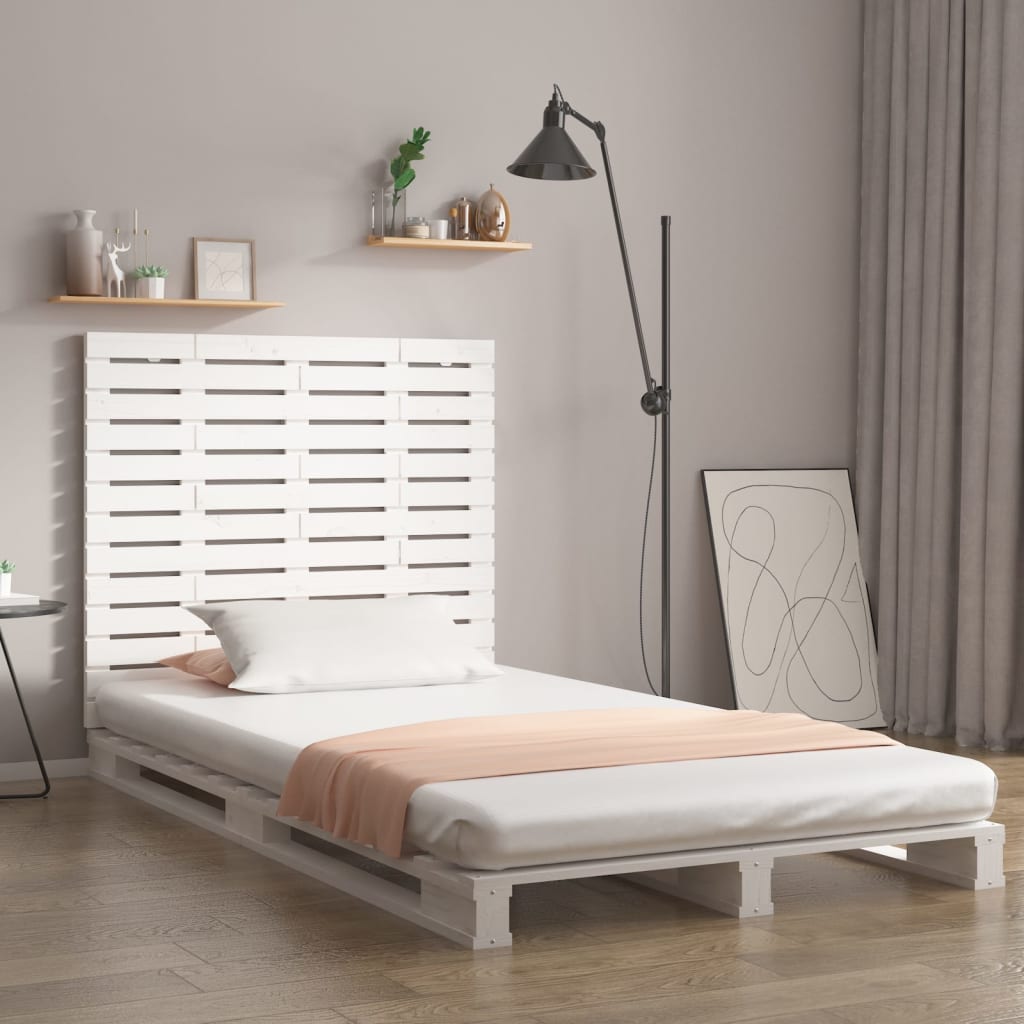 vidaXL Wall Headboard White 96x3x91.5 cm Solid Wood Pine 1