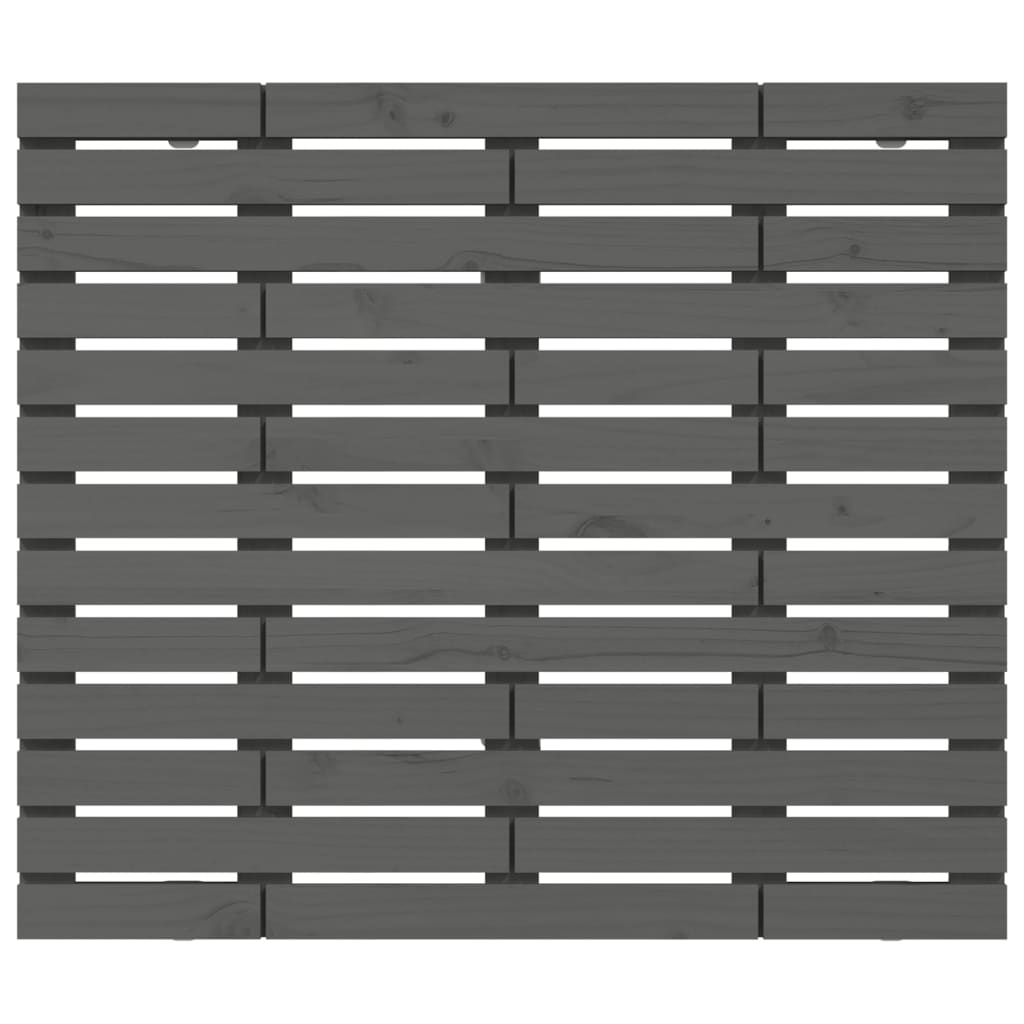 vidaXL Wall Headboard Grey 96x3x91.5 cm Solid Wood Pine 4