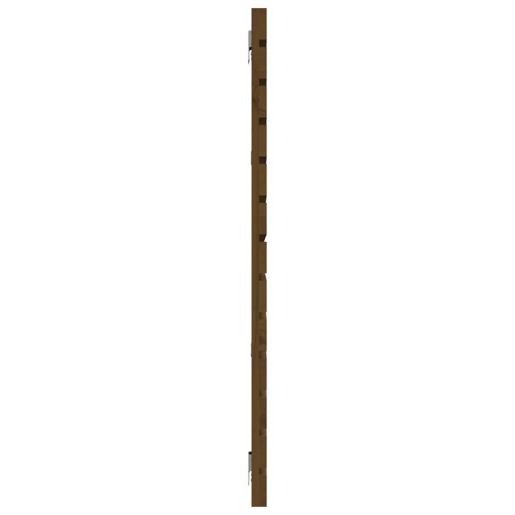 vidaXL Wall Headboard Honey Brown 156x3x91.5 cm Solid Wood Pine 5