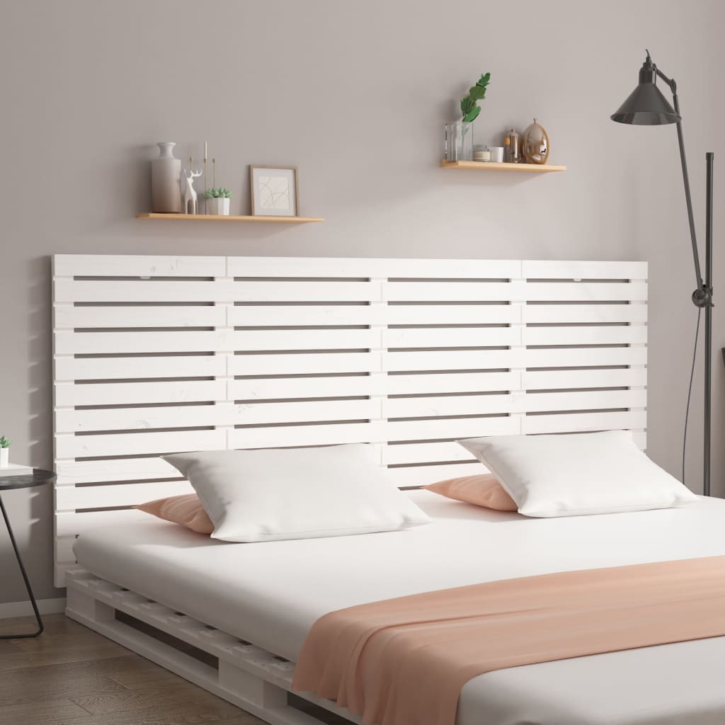 vidaXL Wall Headboard White 166x3x91.5 cm Solid Wood Pine 1