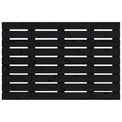 vidaXL Wall Headboard Black 106x3x63 cm Solid Wood Pine 4