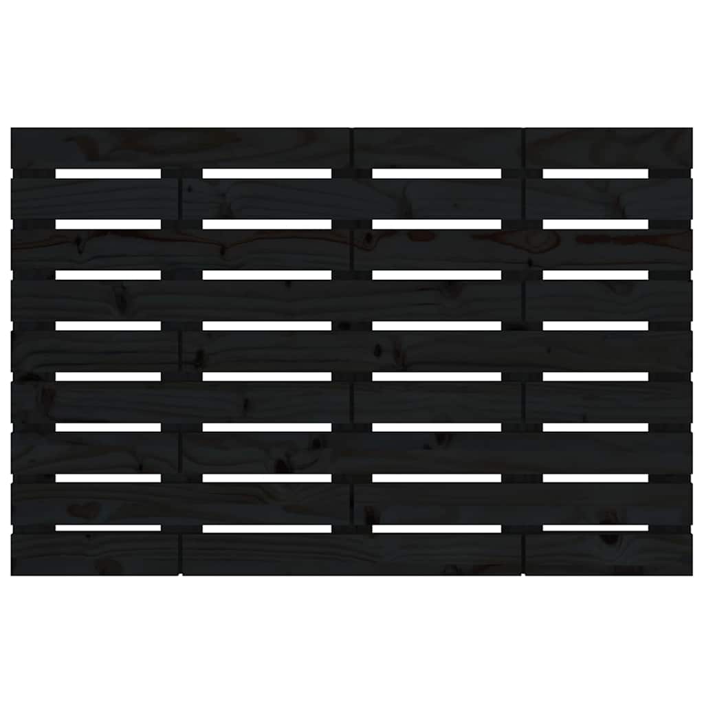 vidaXL Wall Headboard Black 106x3x63 cm Solid Wood Pine 4