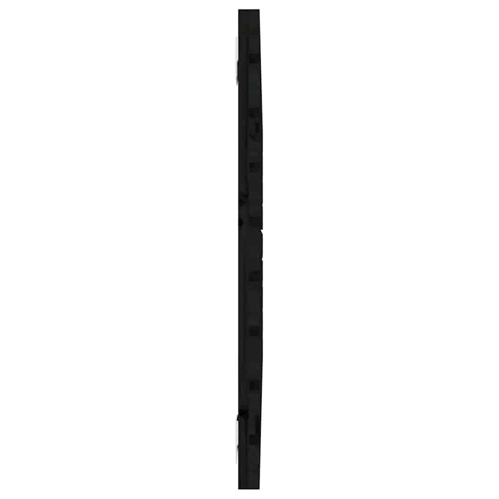 vidaXL Wall Headboard Black 106x3x63 cm Solid Wood Pine 5