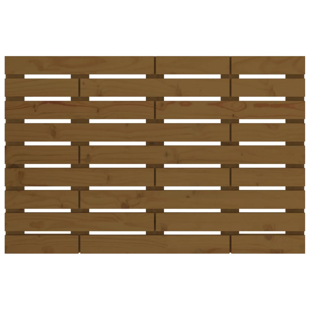 vidaXL Wall Headboard Honey Brown 96x3x63 cm Solid Wood Pine 4