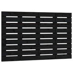 vidaXL Wall Headboard Black 96x3x63 cm Solid Wood Pine 2