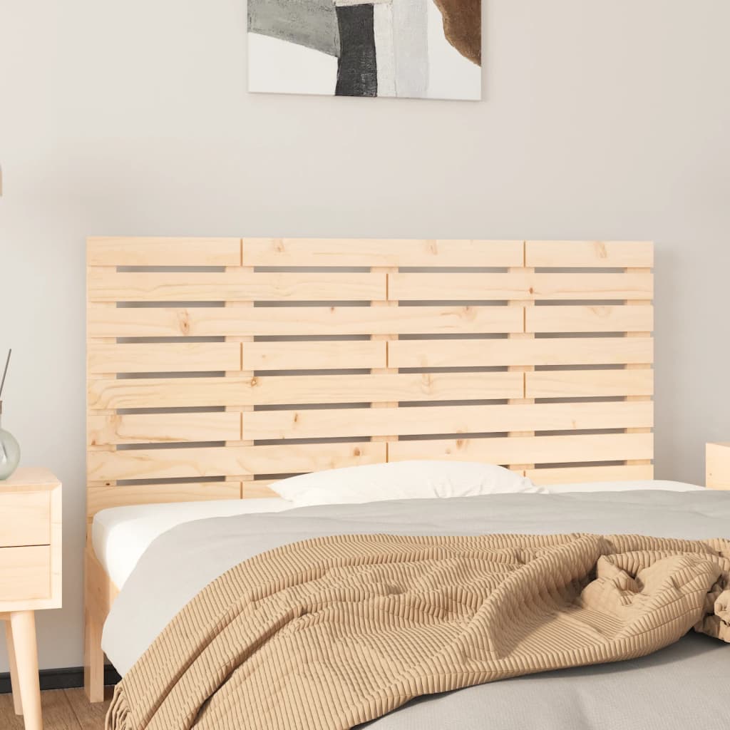 vidaXL Wall Headboard 126x3x63 cm Solid Wood Pine 1