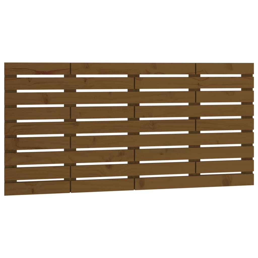 Wall Headboard 96x3x63 cm Solid Wood Pine Length 63 cm Honey brown 126 cm