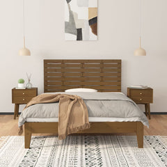 Wall Headboard 96x3x63 cm Solid Wood Pine Length 63 cm Honey brown 126 cm