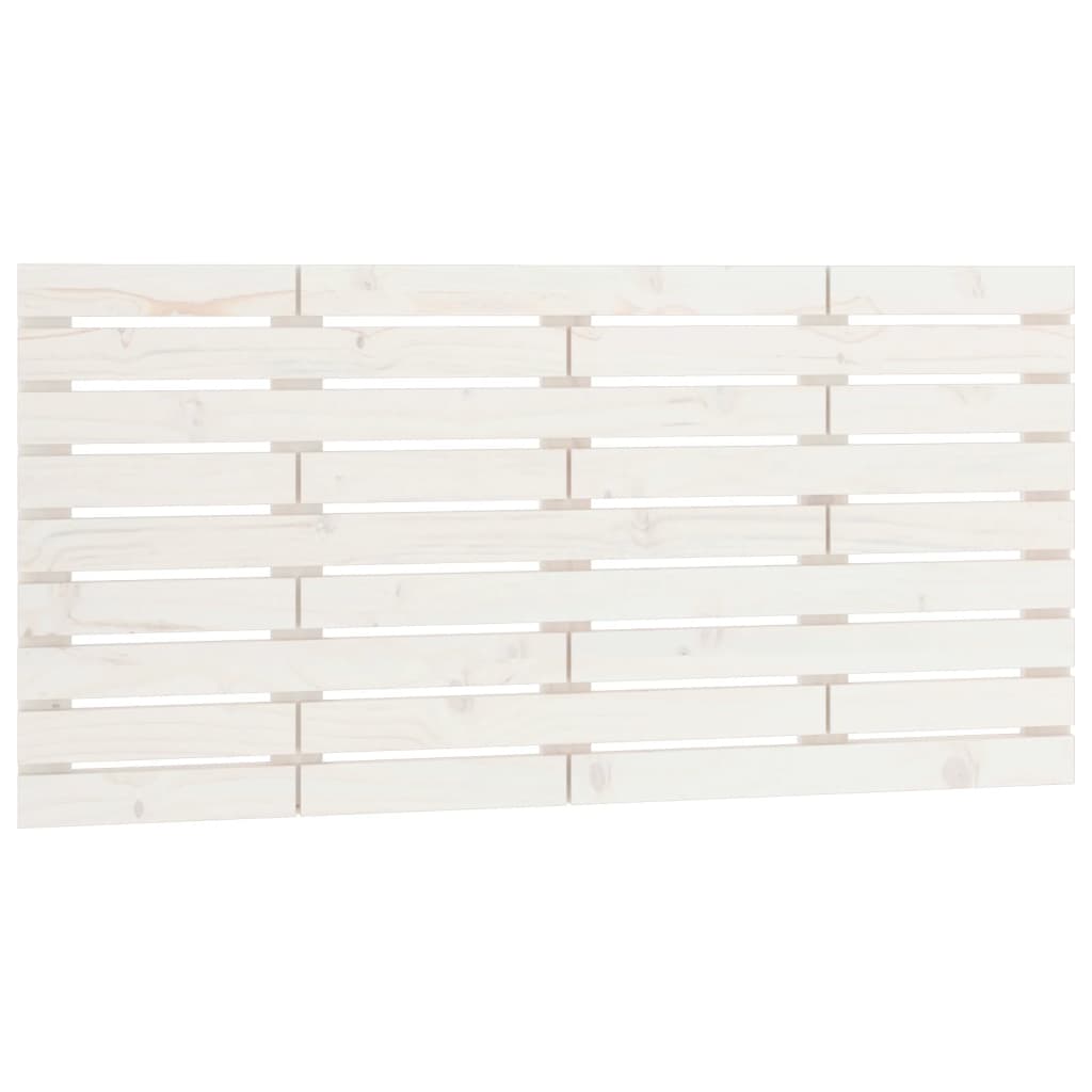 vidaXL Wall Headboard White 146x3x63 cm Solid Wood Pine 2