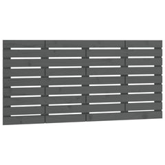 vidaXL Wall Headboard Grey 146x3x63 cm Solid Wood Pine 2