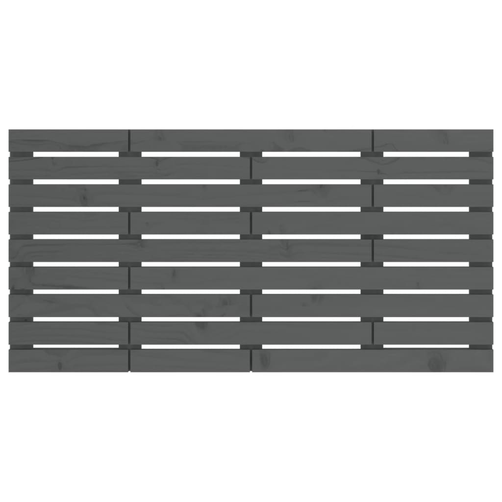 vidaXL Wall Headboard Grey 146x3x63 cm Solid Wood Pine 4