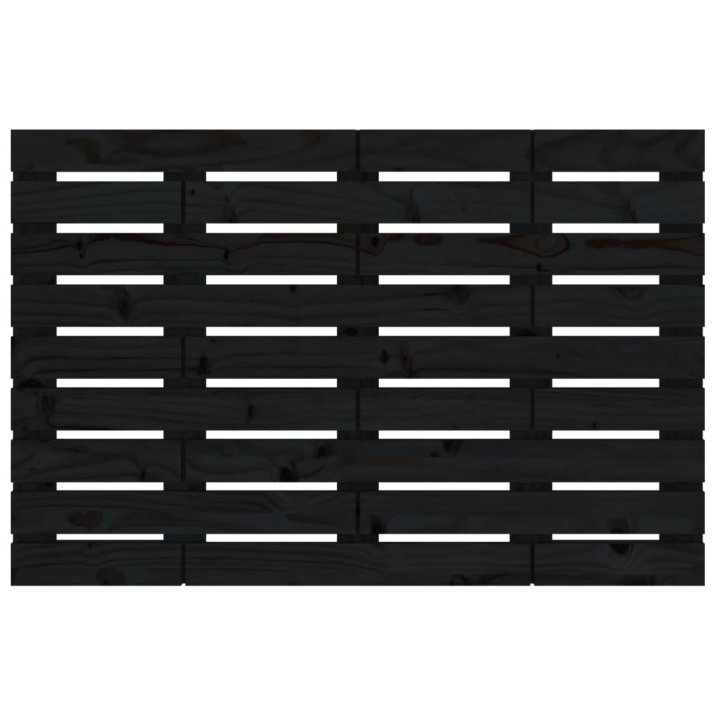 vidaXL Wall Headboard Black 81x3x63 cm Solid Wood Pine 4