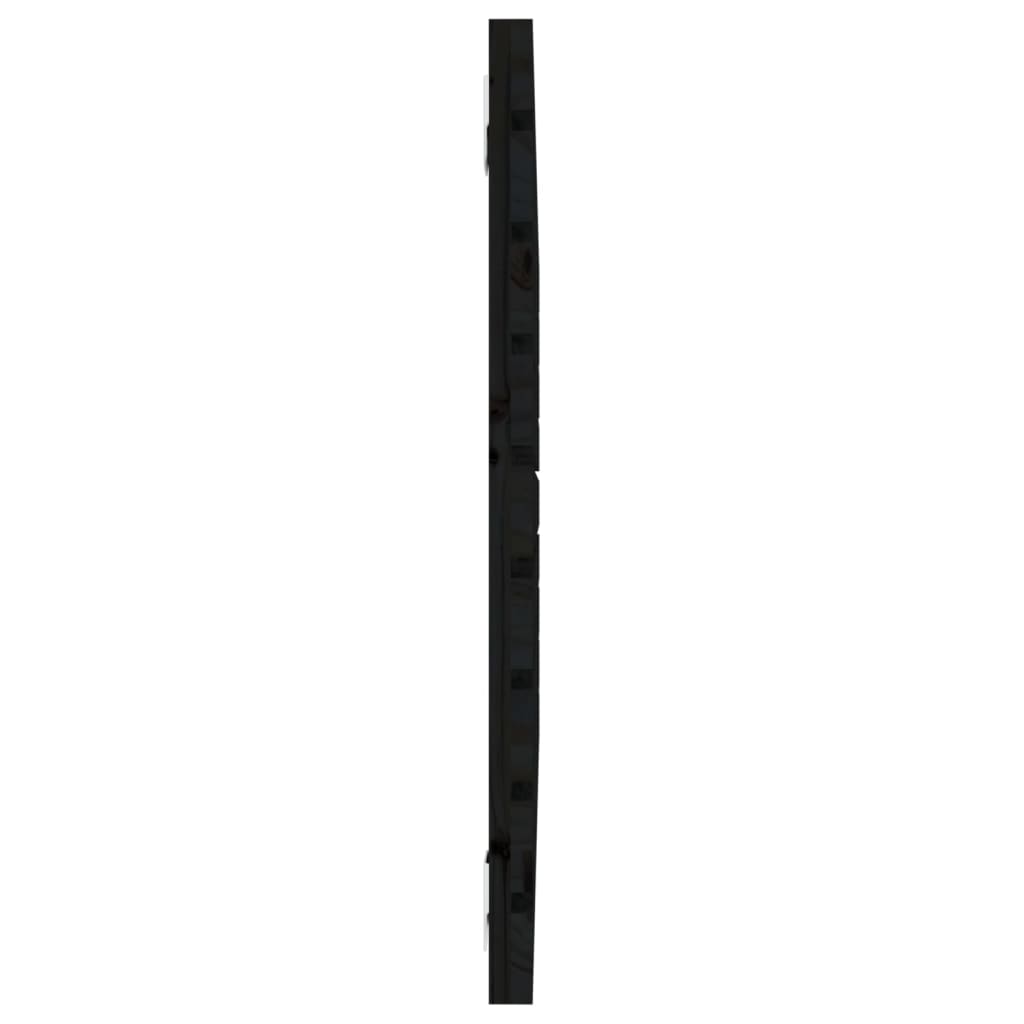 vidaXL Wall Headboard Black 81x3x63 cm Solid Wood Pine 5