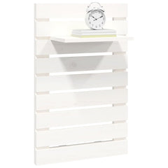 vidaXL Wall-mounted Bedside Shelves 2 pcs White Solid Wood Pine 4