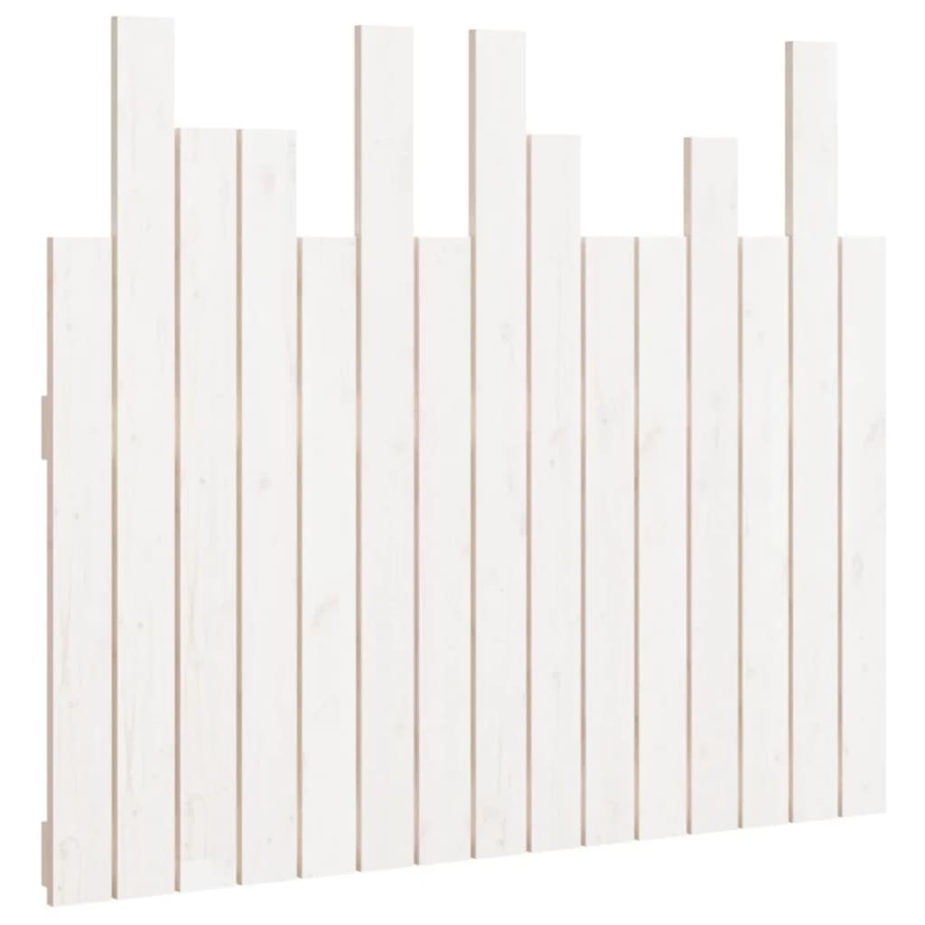 vidaXL Wall Headboard White 95.5x3x80 cm Solid Wood Pine 2