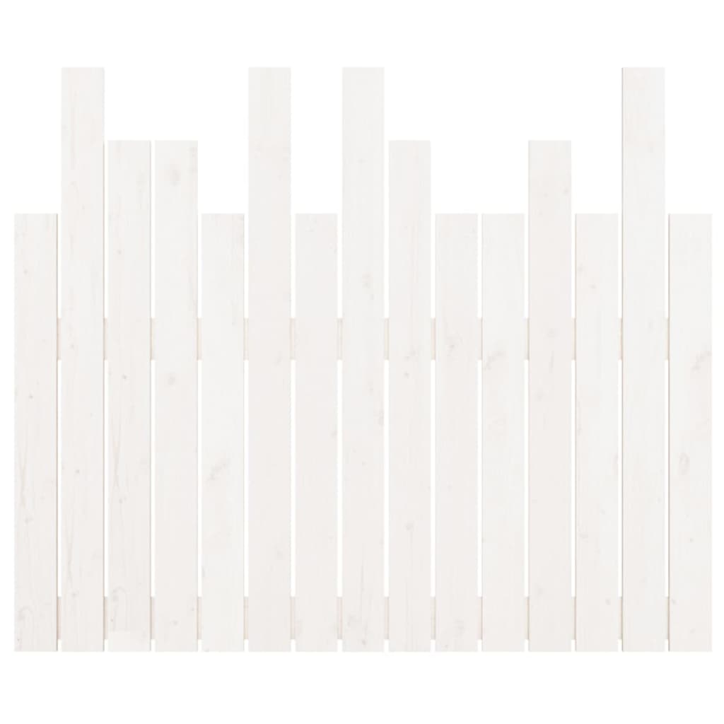 vidaXL Wall Headboard White 95.5x3x80 cm Solid Wood Pine 5