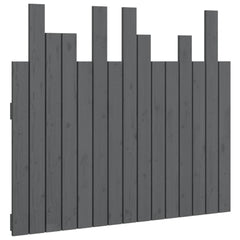 vidaXL Wall Headboard Grey 95.5x3x80 cm Solid Wood Pine 2
