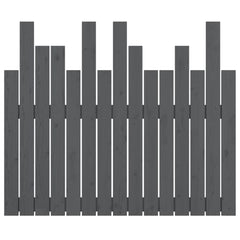 vidaXL Wall Headboard Grey 95.5x3x80 cm Solid Wood Pine 5