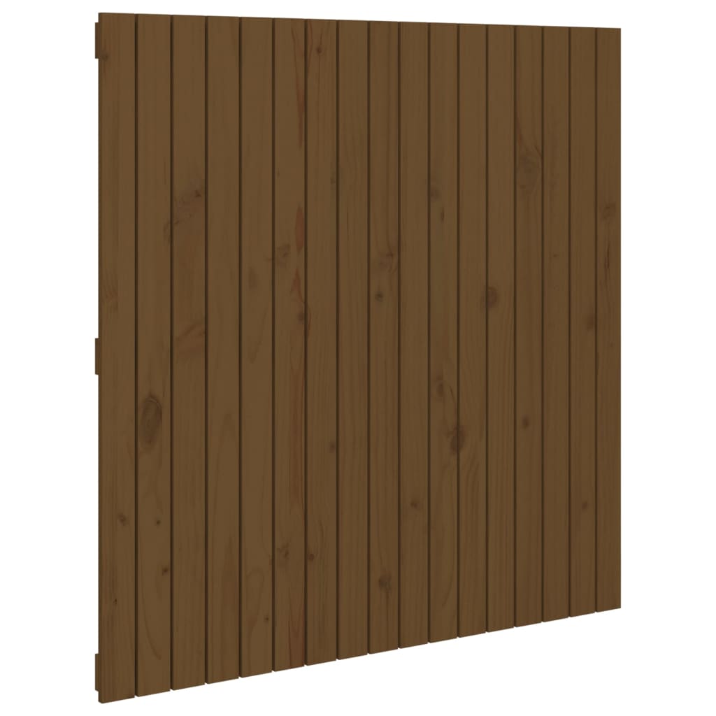 vidaXL Wall Headboard Honey Brown 108x3x110 cm Solid Wood Pine 2