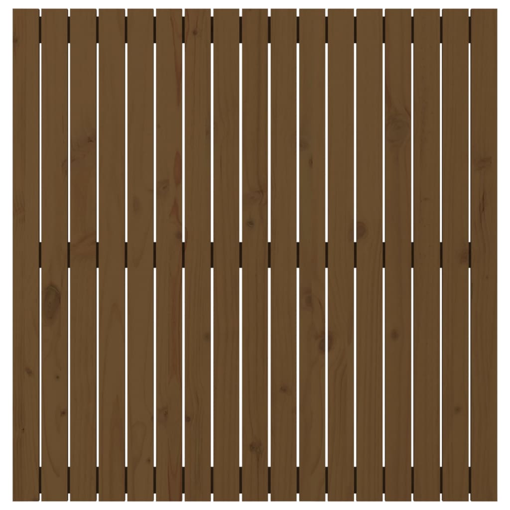 vidaXL Wall Headboard Honey Brown 108x3x110 cm Solid Wood Pine 4