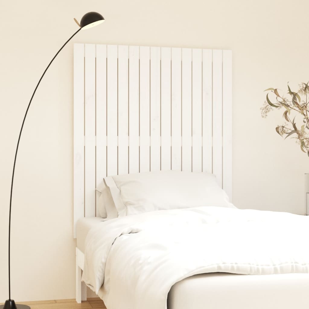 vidaXL Wall Headboard White 95.5x3x110 cm Solid Wood Pine 1