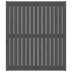 vidaXL Wall Headboard Grey 95.5x3x110 cm Solid Wood Pine 4