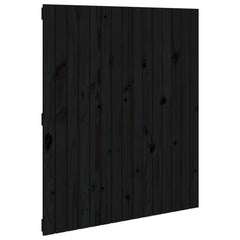 vidaXL Wall Headboard Black 95.5x3x110 cm Solid Wood Pine 2