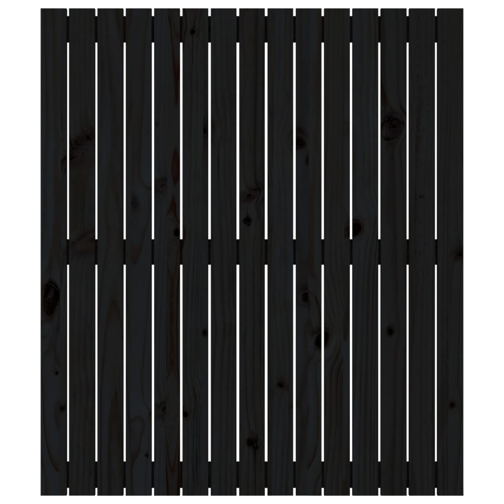 vidaXL Wall Headboard Black 95.5x3x110 cm Solid Wood Pine 4