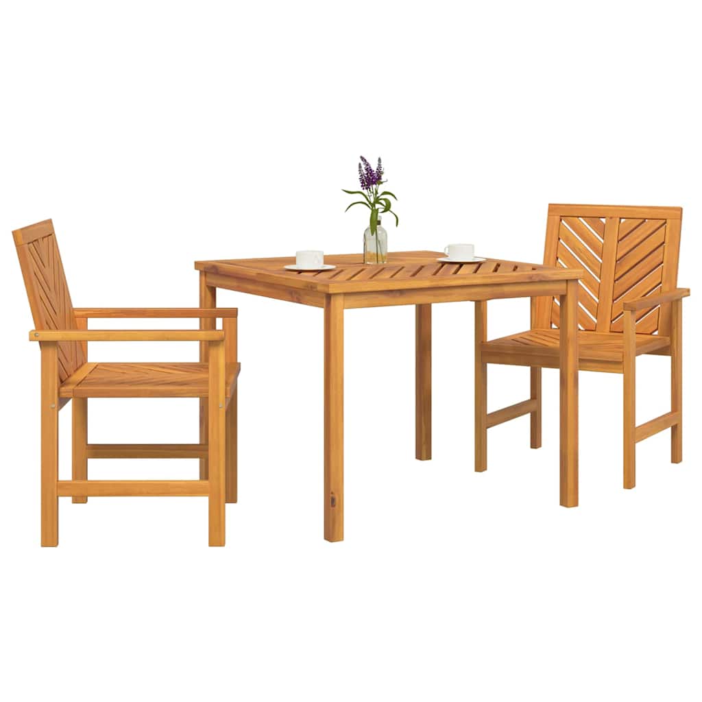 Garden Dining Set 5 pcs Brown 150 x 90 x 74 cm 2x chair +table 90 cm