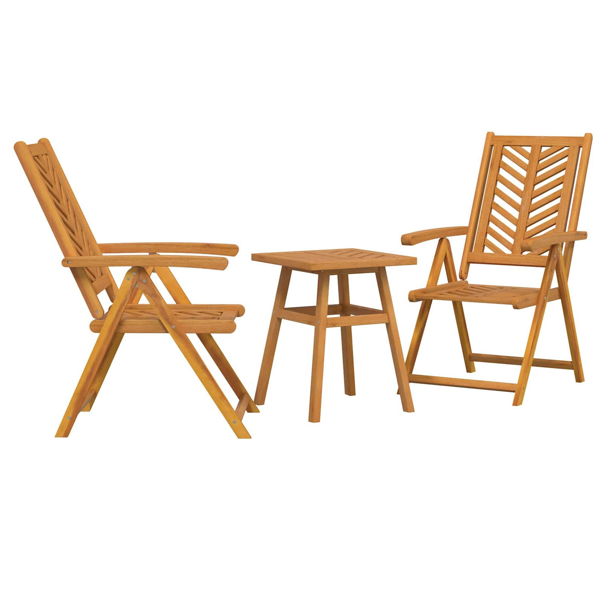 vidaXL Garden Dining Set 3 pcs Brown Solid Acacia Wood 2