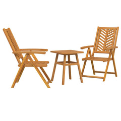 vidaXL Garden Dining Set 3 pcs Brown Solid Acacia Wood 2