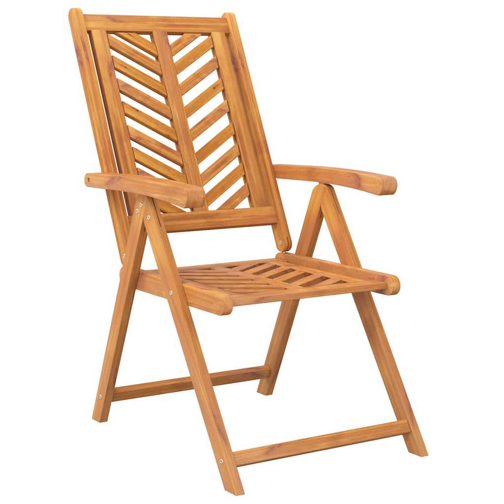 Garden Chair Brown Solid Acacia Wood 2