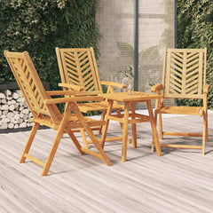 Garden Chair Brown Solid Acacia Wood 3