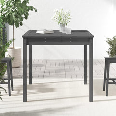 vidaXL Garden Table Grey 82.5x82.5x76 cm Solid Wood Pine 3
