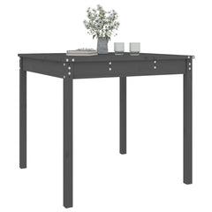 vidaXL Garden Table Grey 82.5x82.5x76 cm Solid Wood Pine 4