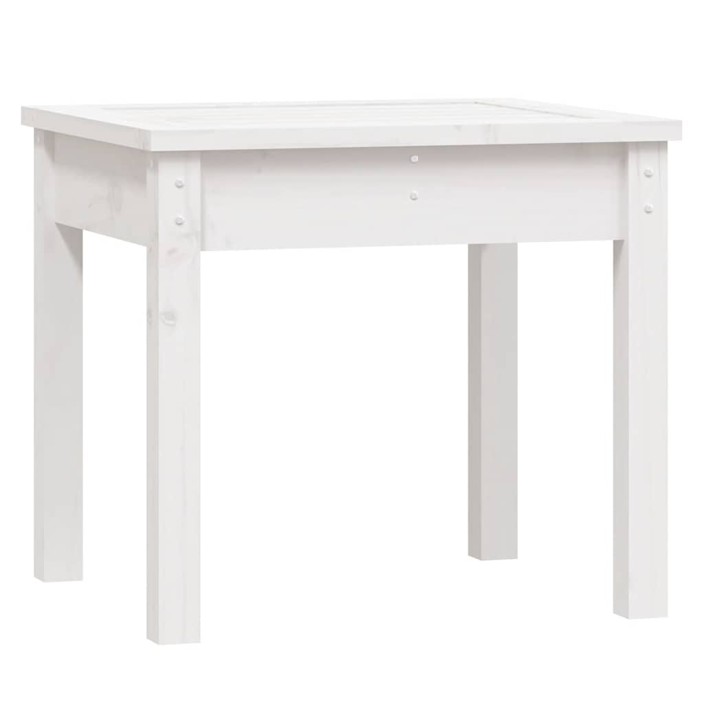 Garden Bench White Solid Wood Pine, image 2