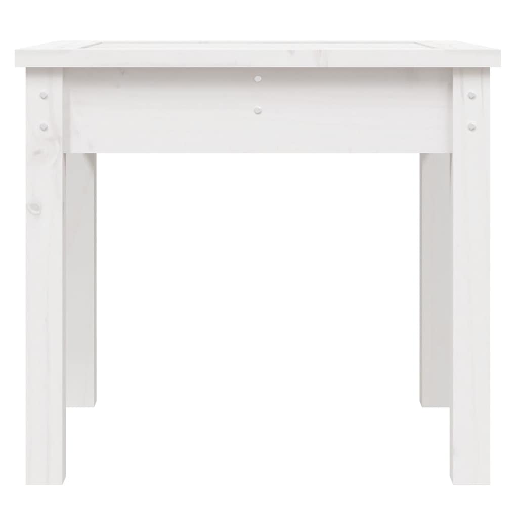 Garden Bench White Solid Wood Pine, image 4