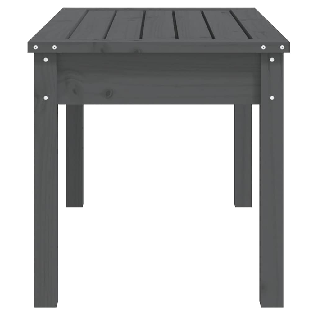 Garden Bench Grey Solid Wood Pine, image 5