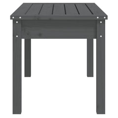 Garden Bench Grey Solid Wood Pine, image 5