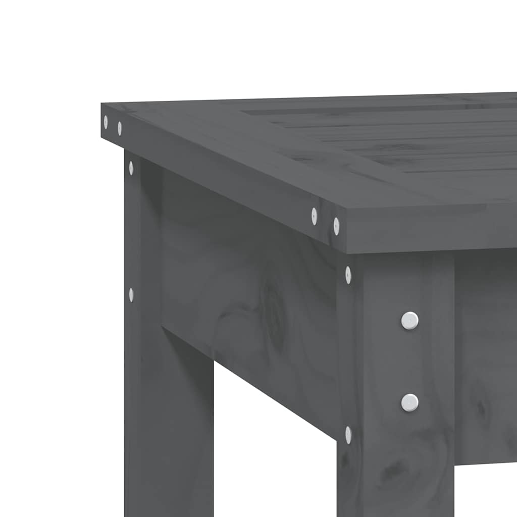 Garden Bench Grey Solid Wood Pine, image 6