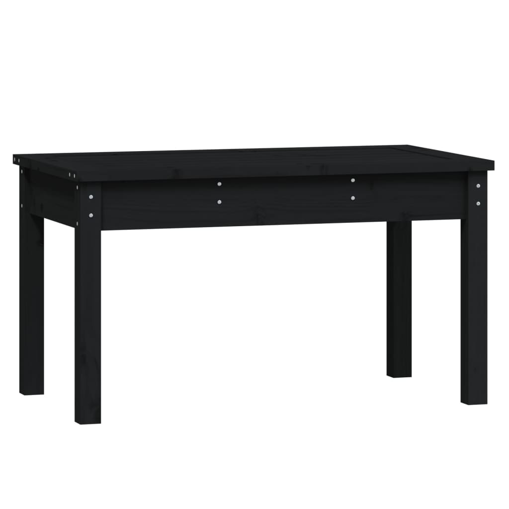 vidaXL Garden Bench Black 80x44x45 cm Solid Wood Pine 2